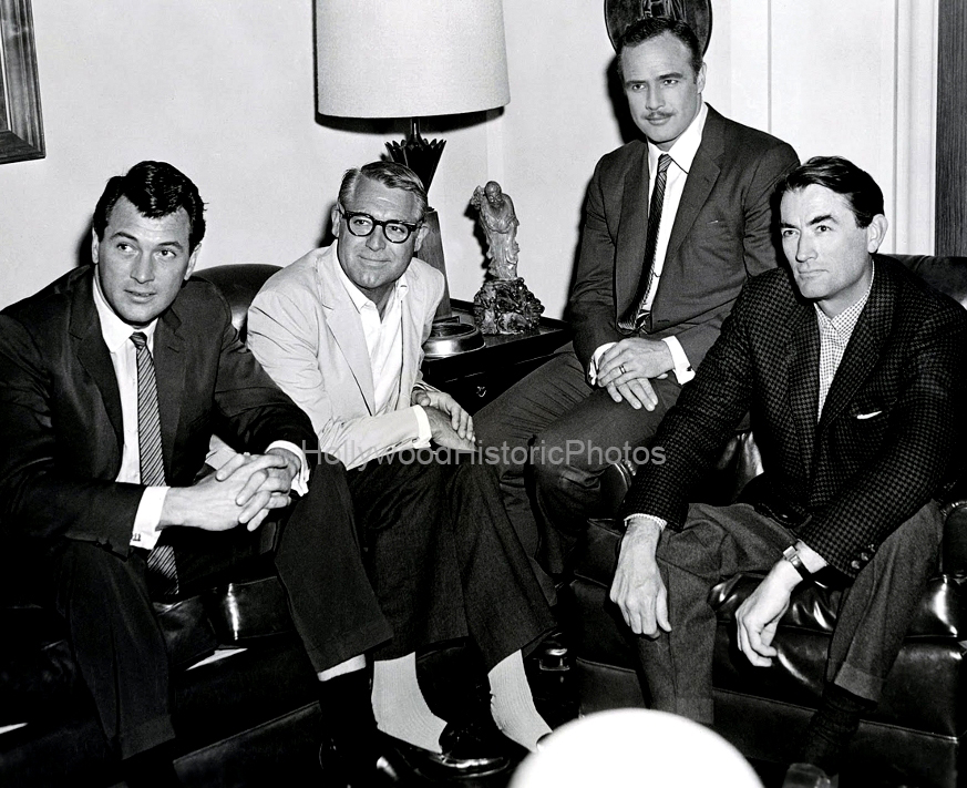 Cary Grant 1962 Rock Hudson, Grant, Marlon Brando, Gregory Peck.jpg